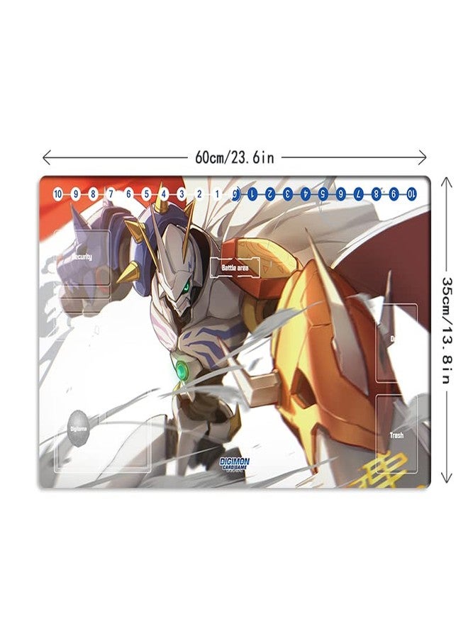 Mlikemat بساط لعب جديد من Mlikemat لألعاب بطاقات التداول Digimon Omegamon DTCG، بالإضافة إلى حقيبة بساط مجانية. - Image 2